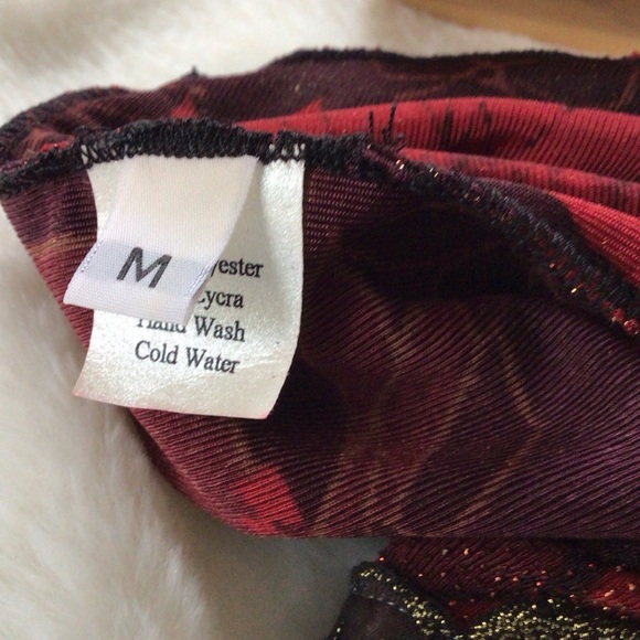 Lee Anderson Floral Red and Black Sleeveless Dress M - Picture 10 of 16